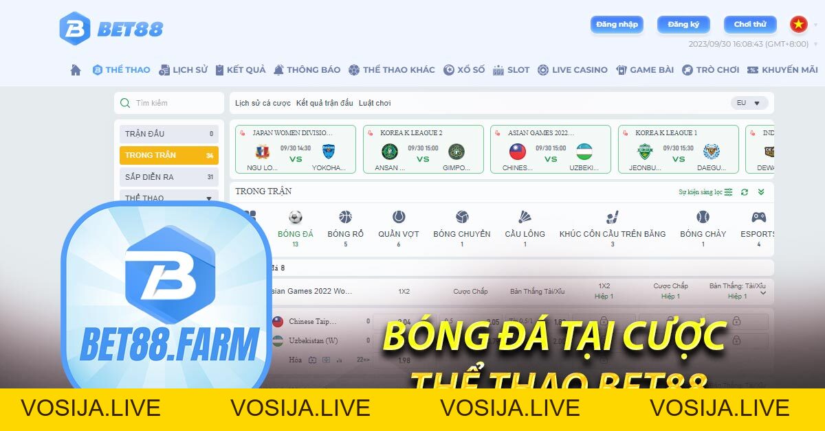 Thể Thao BET88 – Cực kì Lôi Cuốn Và rất Chi Tiết - bet88.farm - vosija