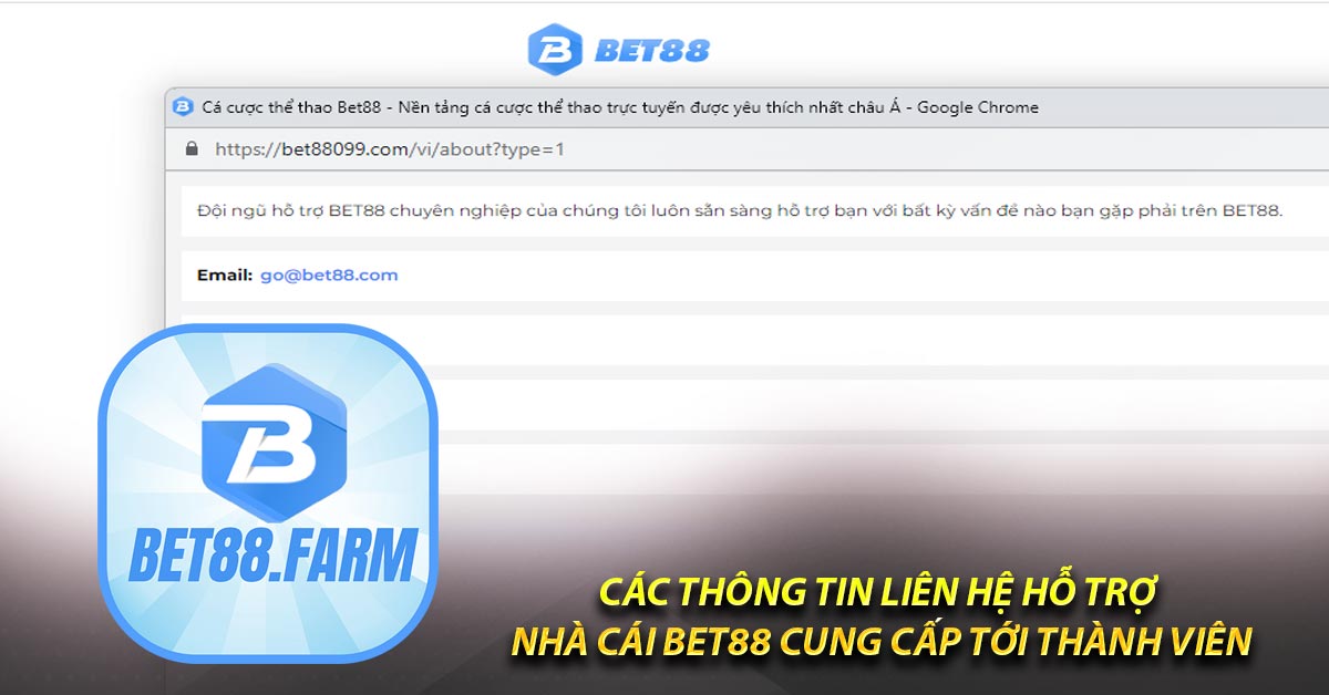 Liên hệ BET88 hỗ trợ nhà cái BET88 – Bộ phận CSKH – Hòm thư khiếu nại - bet88.farm - vosija