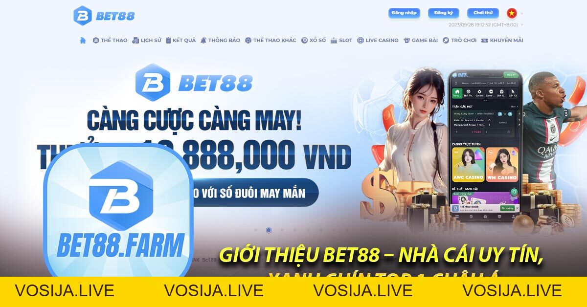Giới Thiệu Bet88 – Nhà Cái Cá Cược Có Uy Tín Như Lời Đồn? - bet88.farm - vosija
